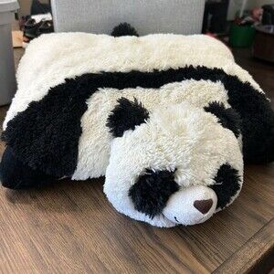 Pillow Pets 2010 Panda Bear 18" White Black Plush Original Stuffed Animal
